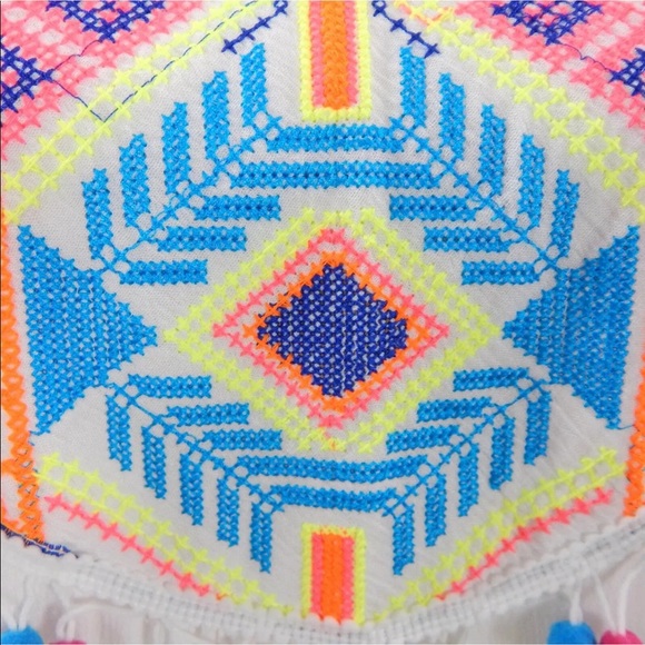 Velzera Embroidered Pom Pom Cruise Dress Cover Up - Picture 7 of 8